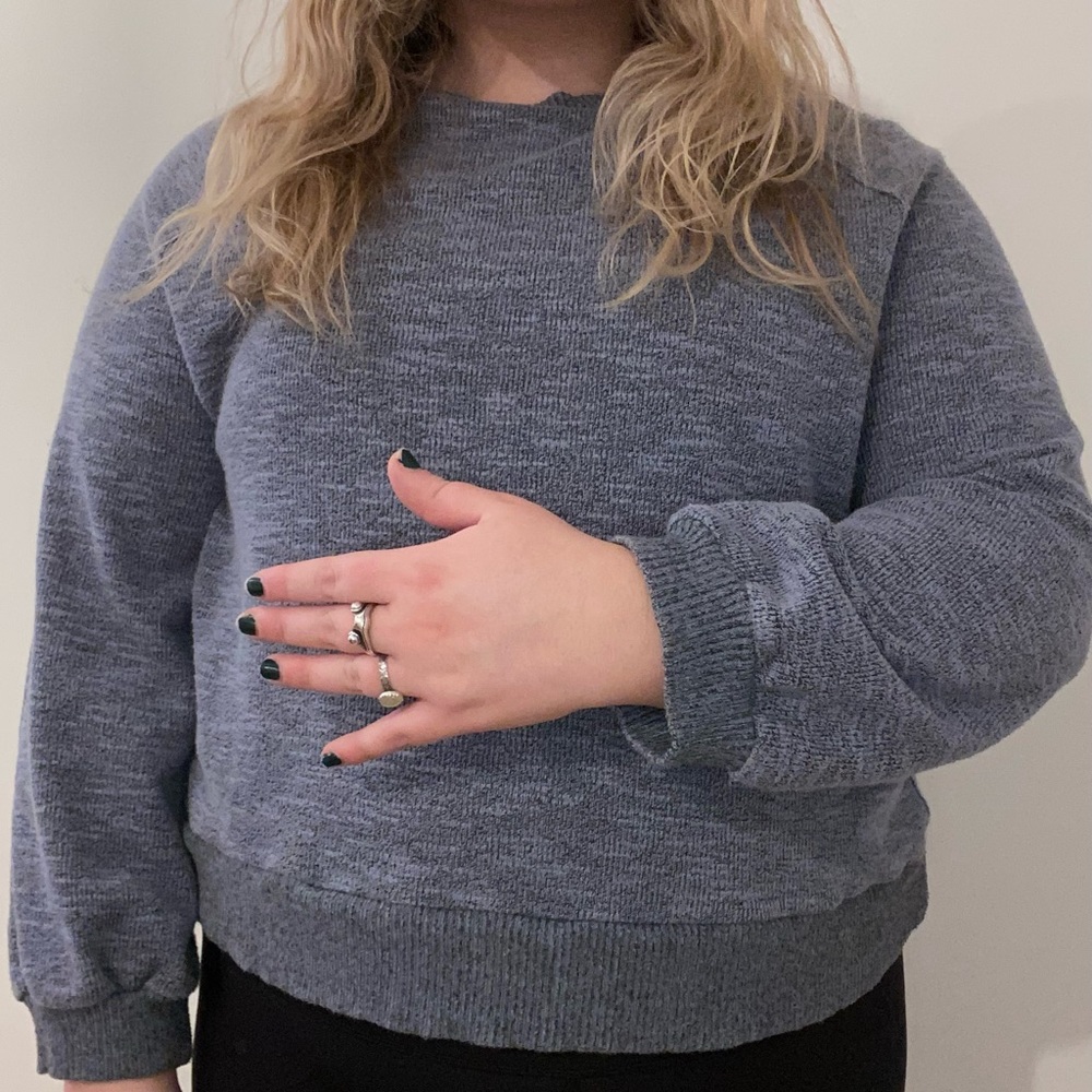 Abercrombie & Fitch Scoop Neck Balloon Sleeve Sweater